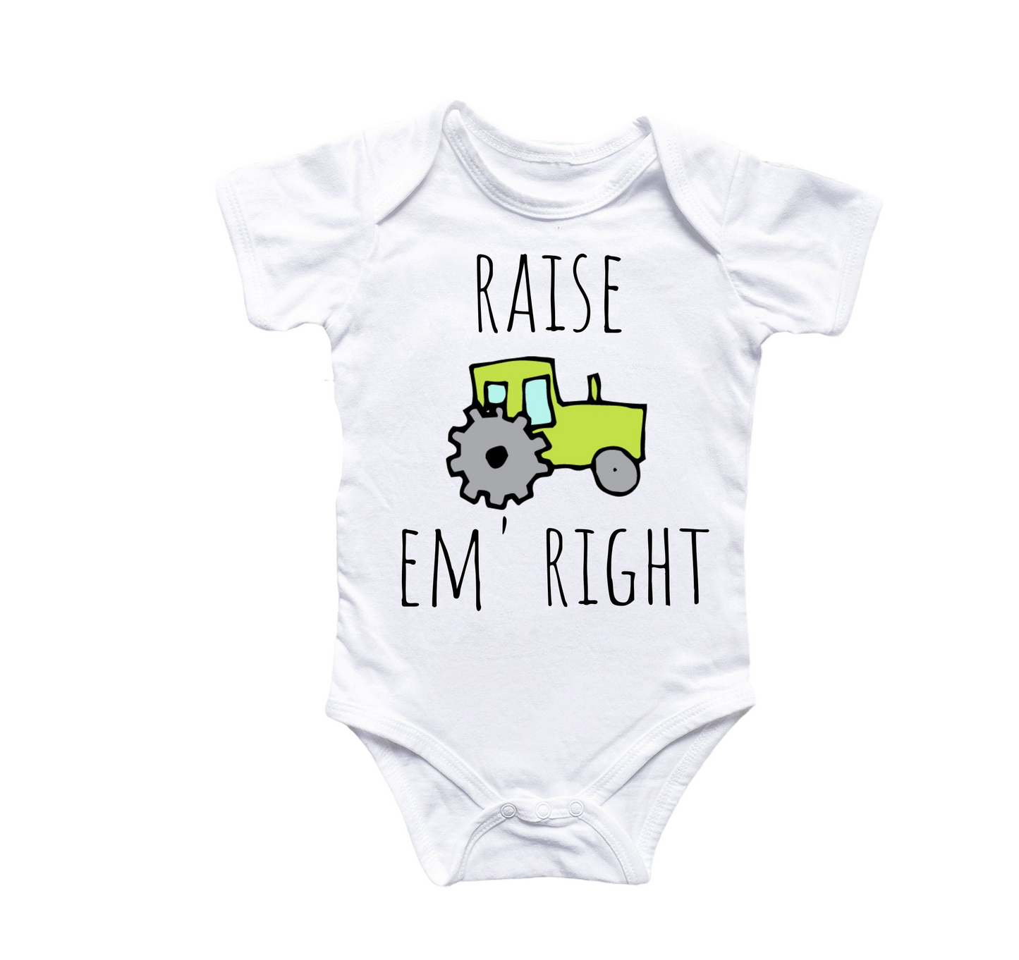 Farmer Farm Tractor Smooth - Baby Boy Girl Clothes Infant Bodysuit Funny Cute Newborn 8