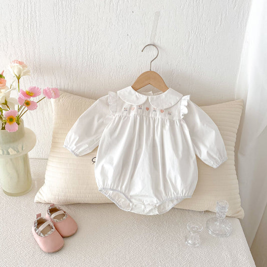 Spring Arrival Baby Girls Cute Rabbits and Heart Pattern Long Sleeves Onesies